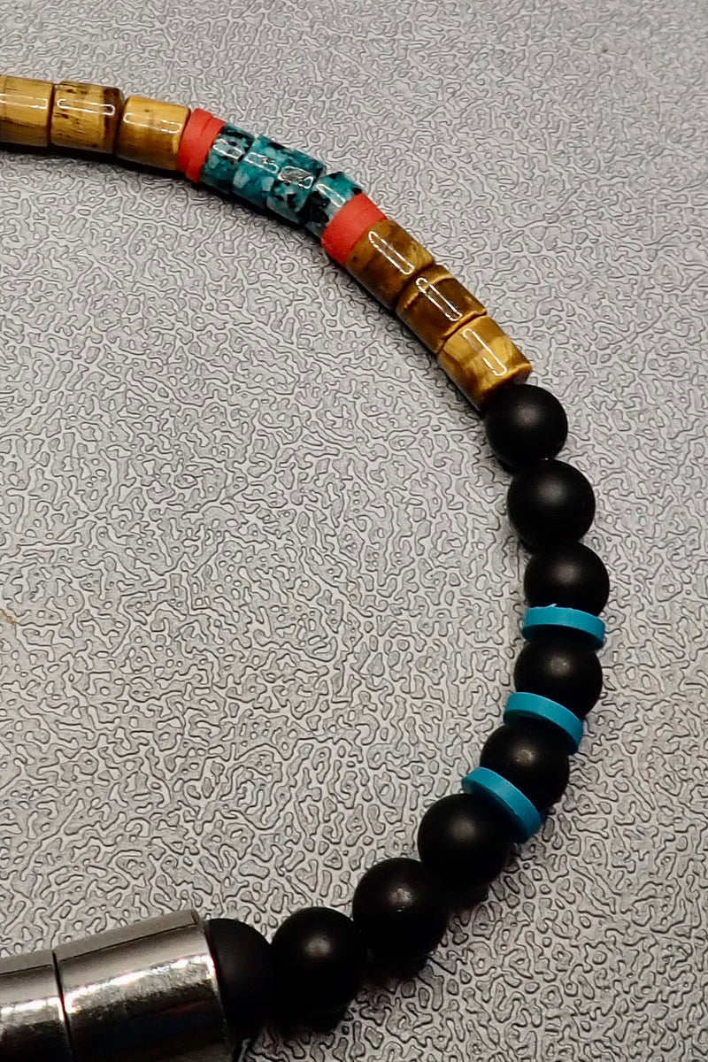 TURQUOISE/TIGER EYES BRACELET