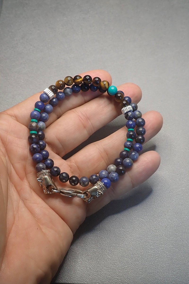 DOUBLE WRAP LAPIS LAZULI BRACELET