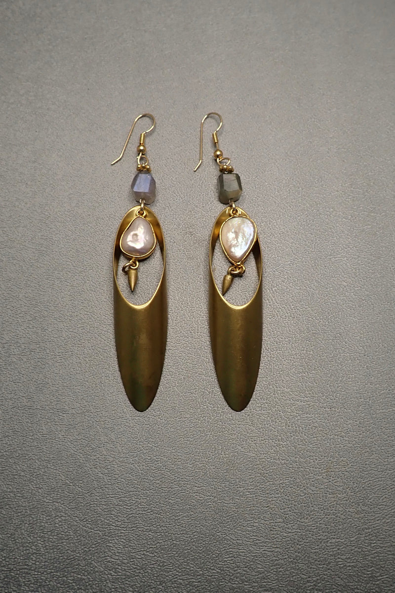 AVALON PEARL EARRINGS - one pair made