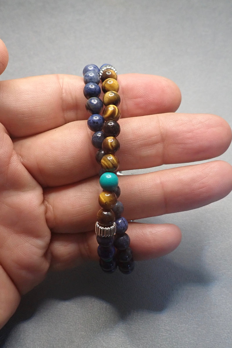 DOUBLE WRAP LAPIS LAZULI BRACELET