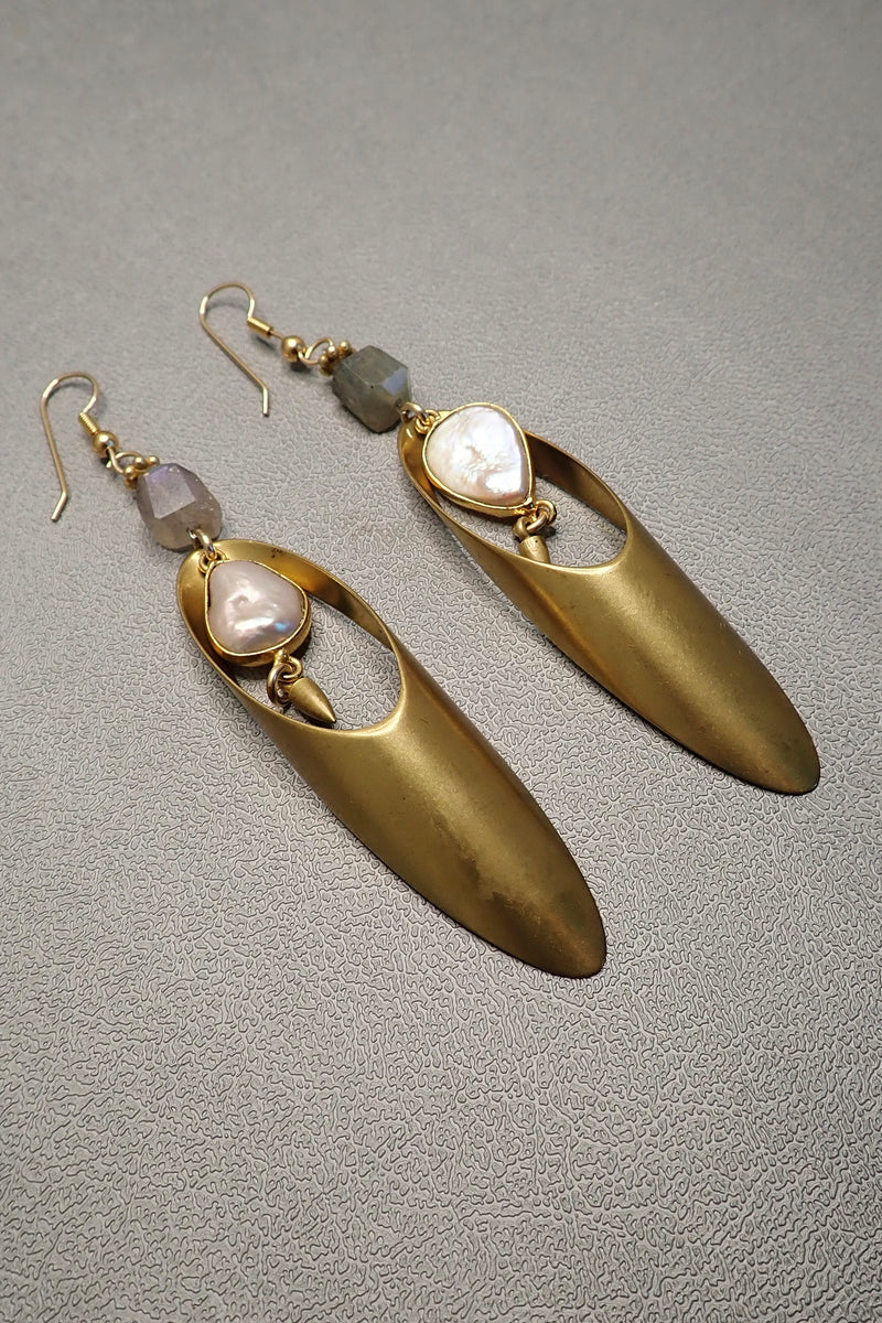 AVALON PEARL EARRINGS - one pair made
