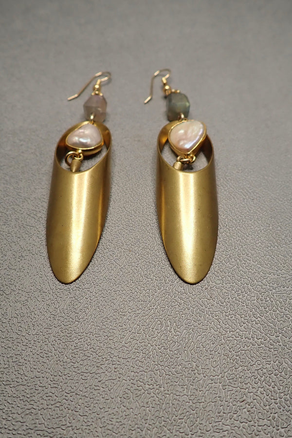 AVALON PEARL EARRINGS - one pair made