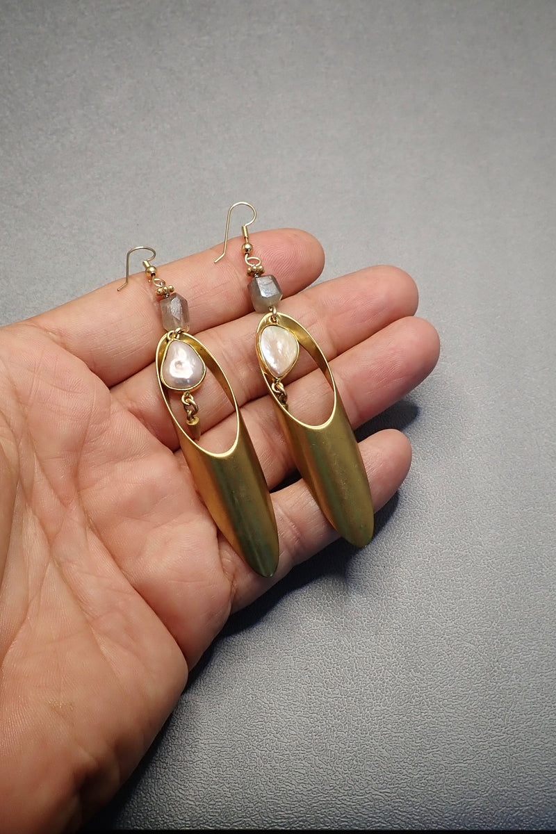 AVALON PEARL EARRINGS - one pair made