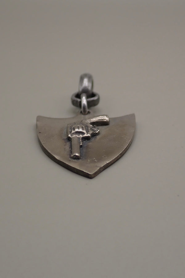 SILVER REVOLVER PENDANT
