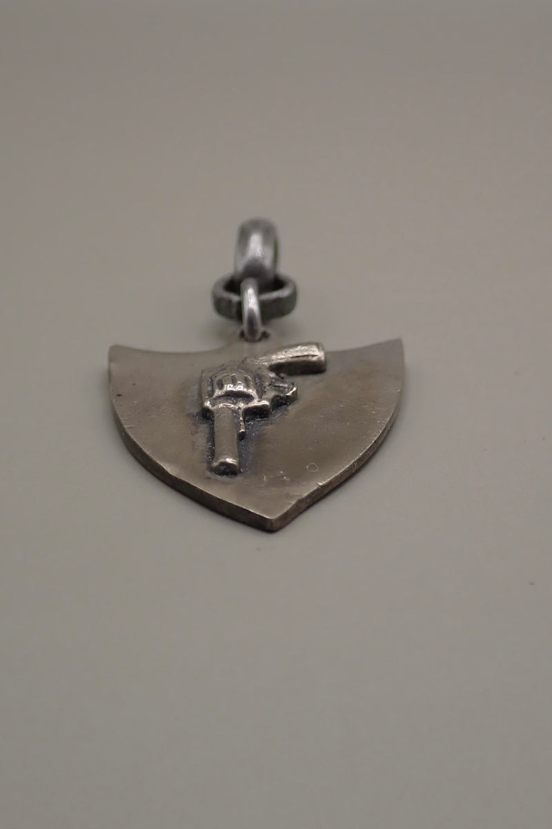 SILVER REVOLVER PENDANT