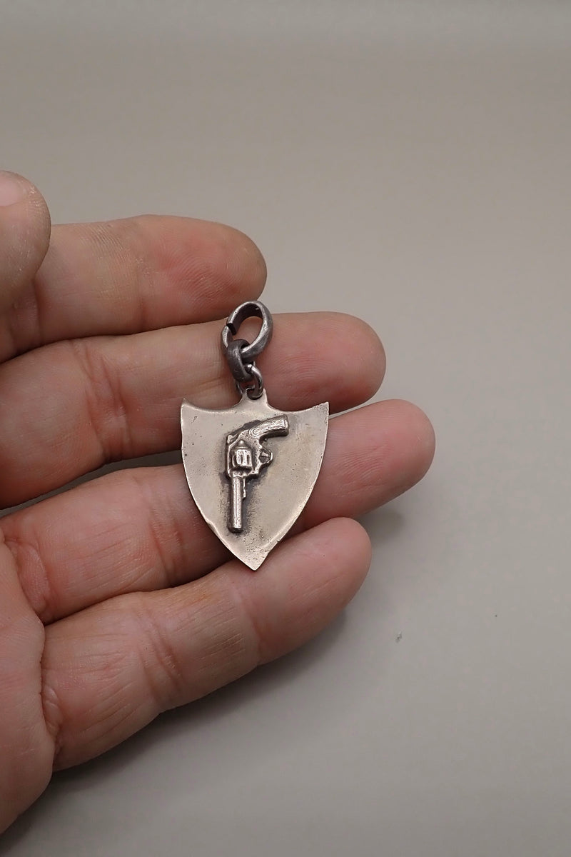 SILVER REVOLVER PENDANT