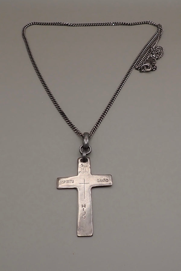 ENGRAVE FLAT CROSS NECKLACE