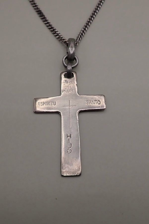 ENGRAVE FLAT CROSS NECKLACE