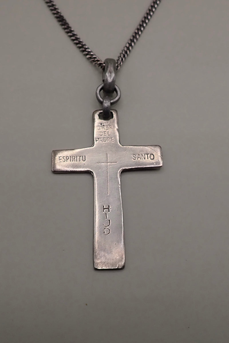 ENGRAVE FLAT CROSS NECKLACE
