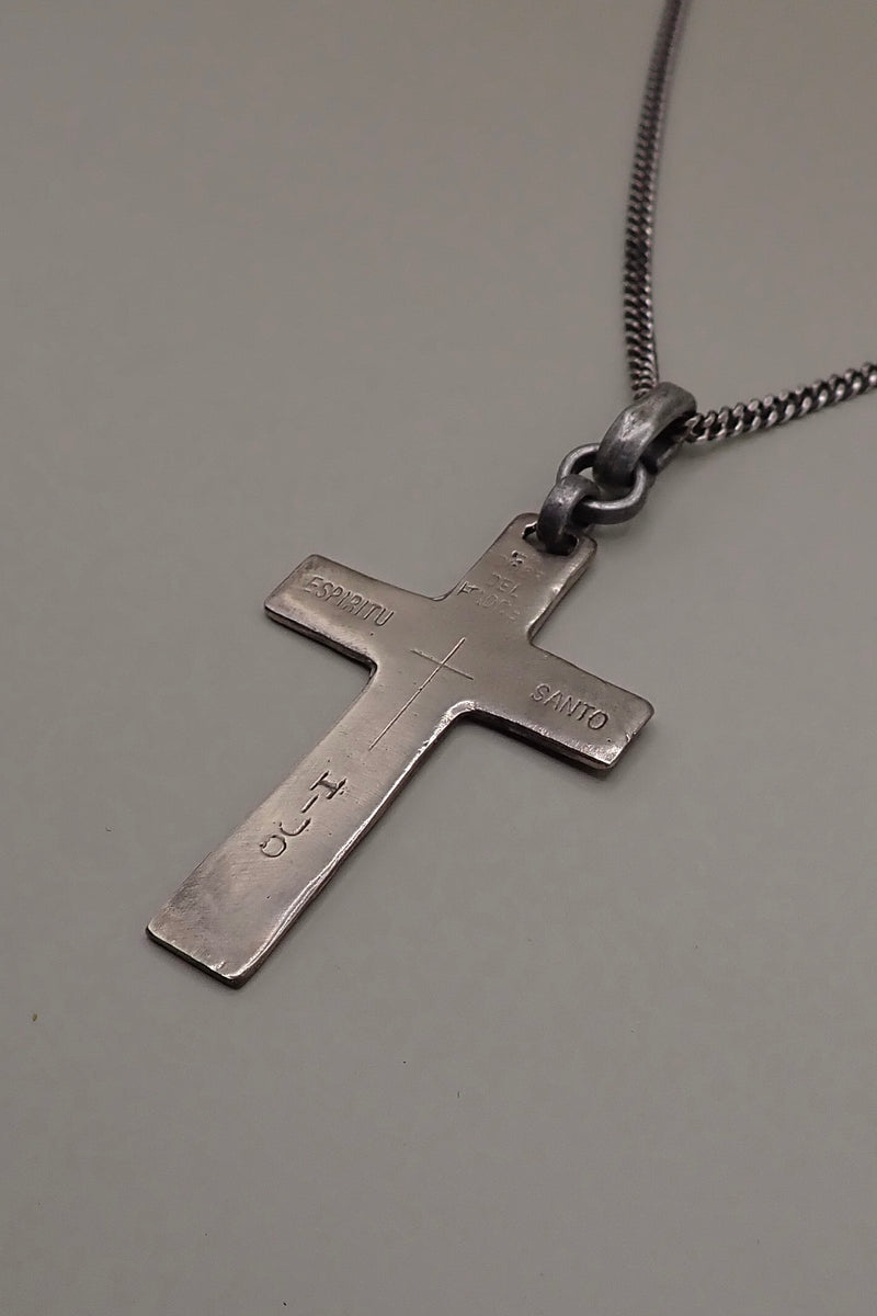 ENGRAVE FLAT CROSS NECKLACE