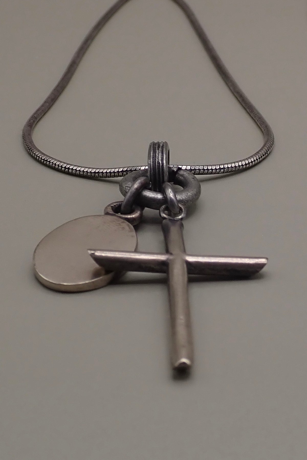 SMALL CROSS & MEDAL – Dirty Hands Jewelry