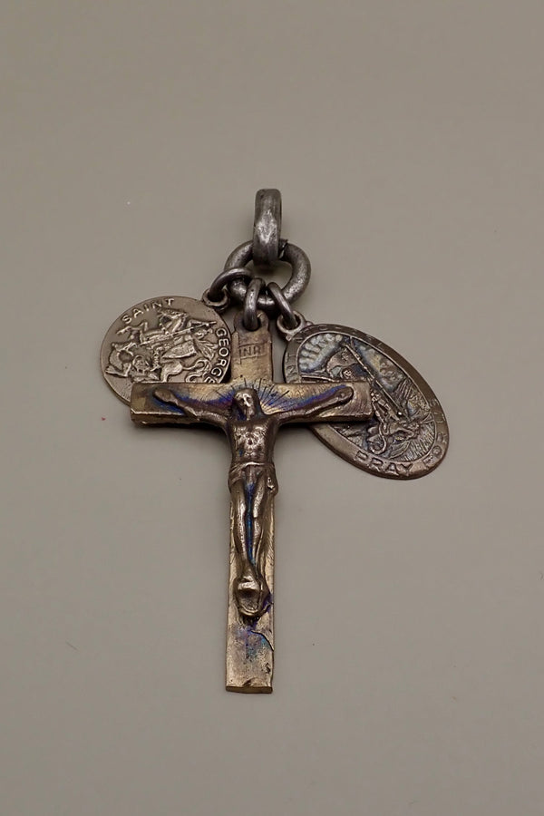 ANTIQUE CROSS & MEDALS PENDANT
