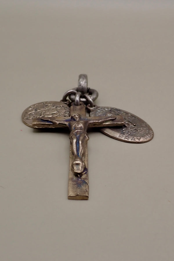 ANTIQUE CROSS & MEDALS PENDANT