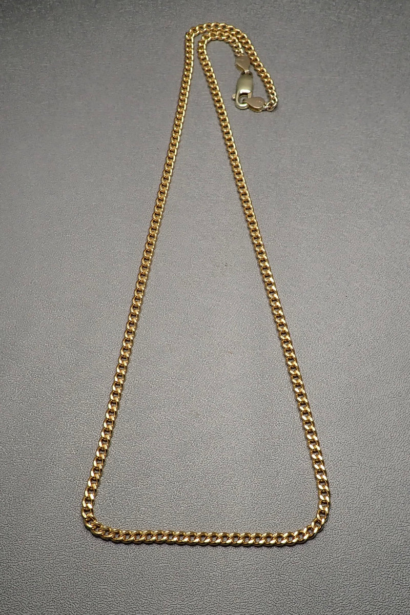 14 K GOLD CUBAN CHAIN - one made in