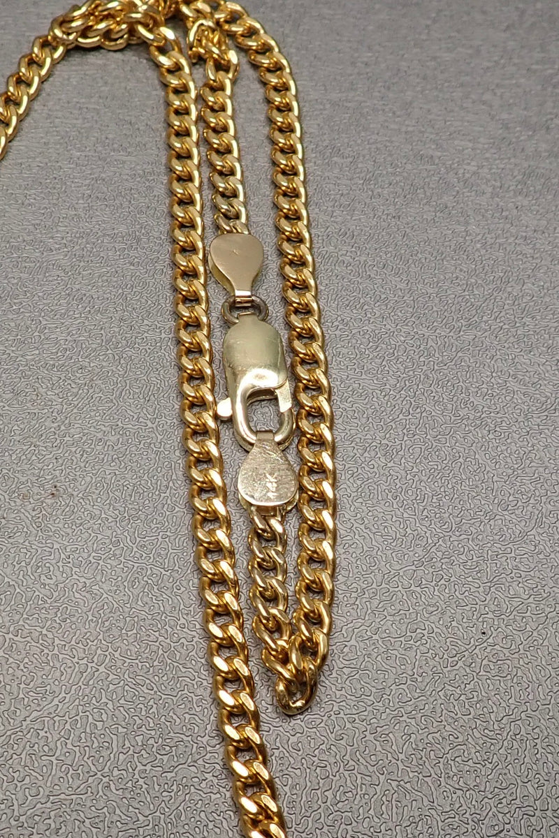 14 K GOLD CUBAN CHAIN one made in