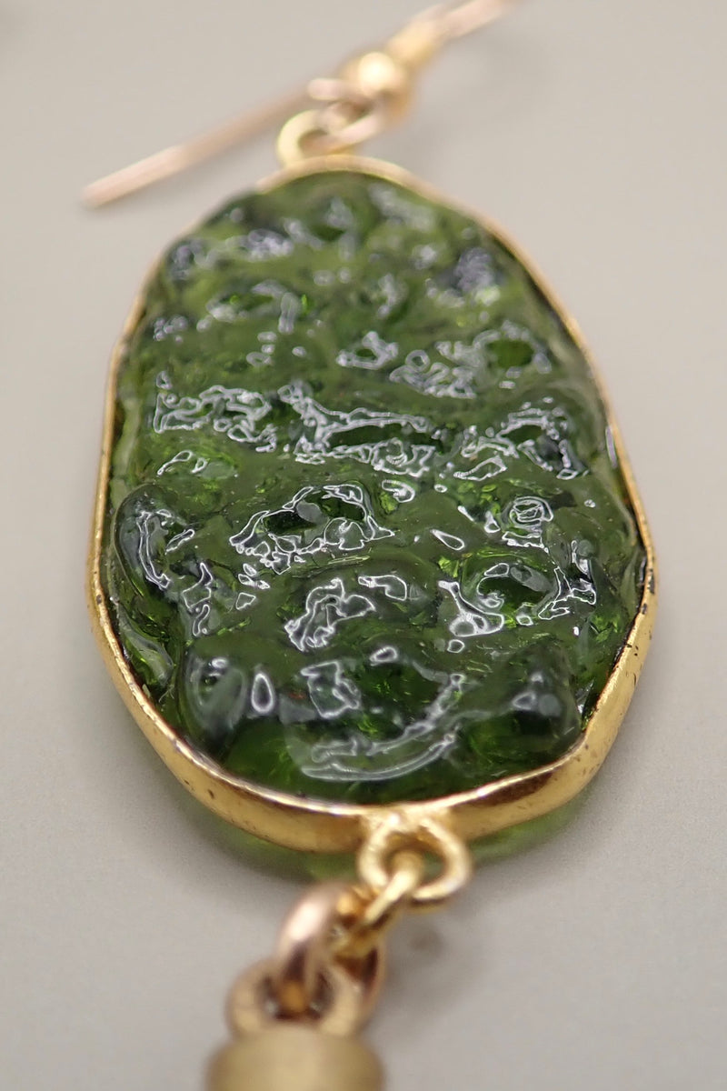 VITROUX GREEN ONYX EARRINGS