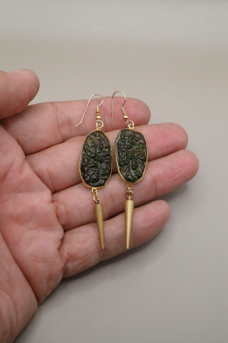VITROUX GREEN ONYX EARRINGS