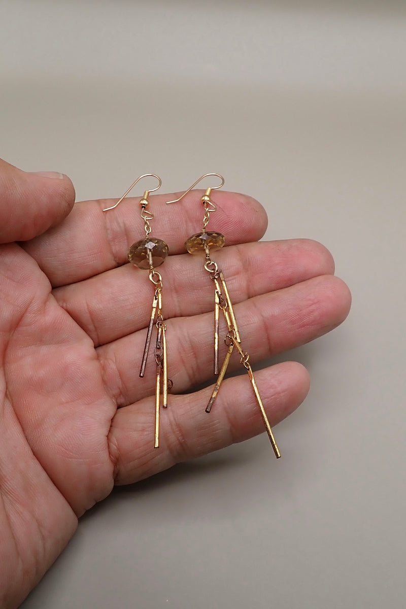 CITRINE MEDUSA EARRINGS