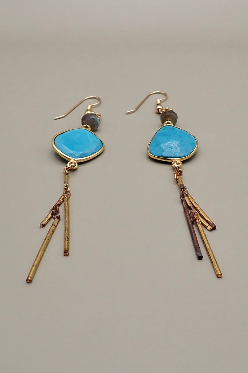 TURQUOISE MEDUSA EARRINGS