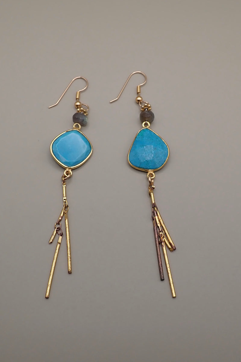 TURQUOISE MEDUSA EARRINGS
