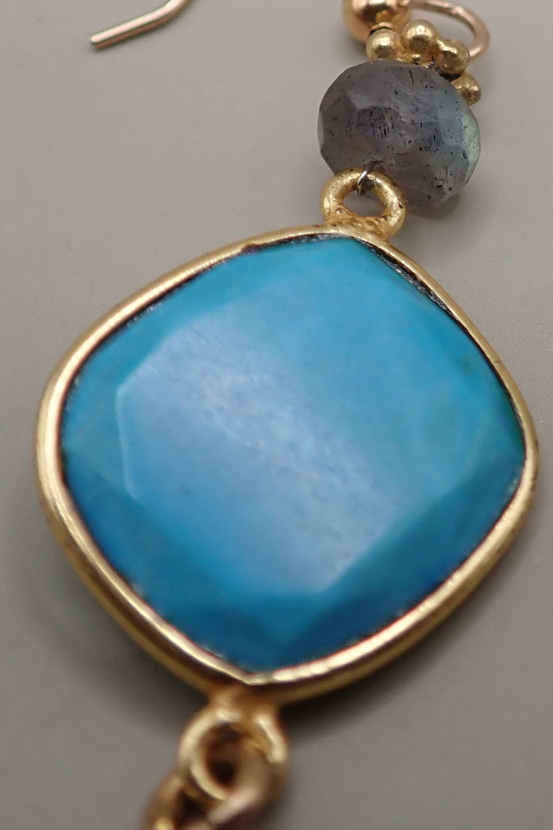 TURQUOISE MEDUSA EARRINGS