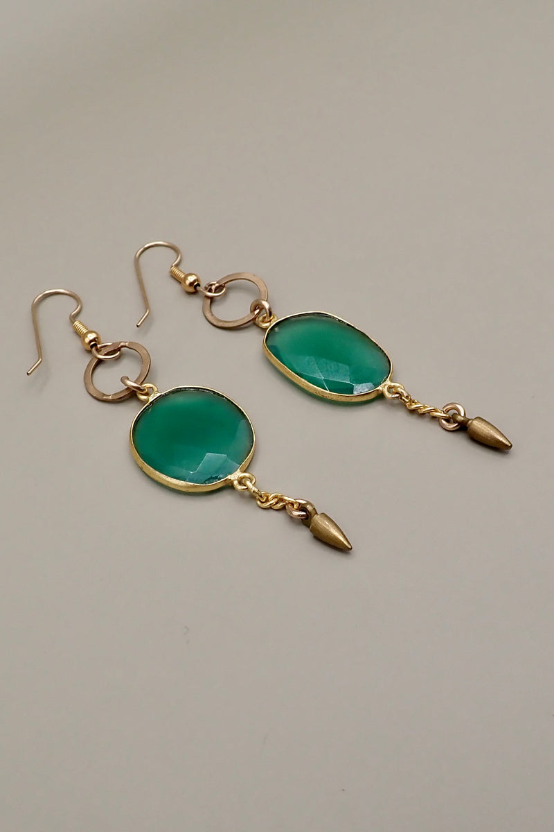 GREEN ONYX EARRINGS