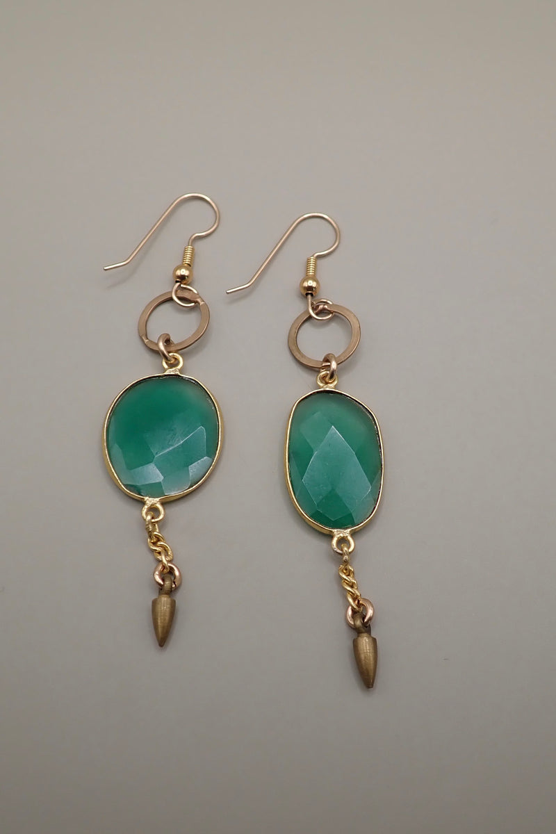 GREEN ONYX EARRINGS