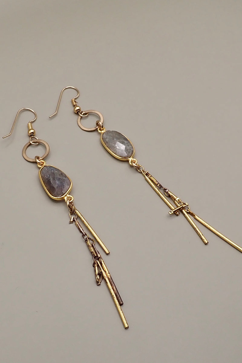 MEDUSA LABRADORITE EARRINGS