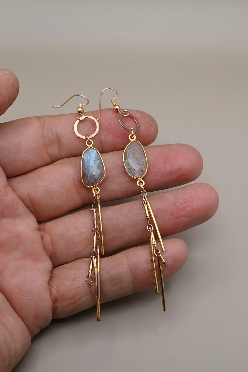 MEDUSA LABRADORITE EARRINGS