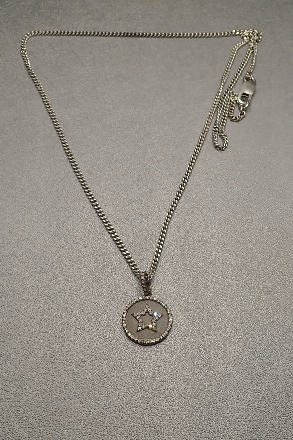 DIAMOND STAR DISC NECKLACE