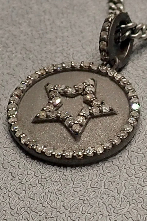 DIAMOND STAR DISC NECKLACE