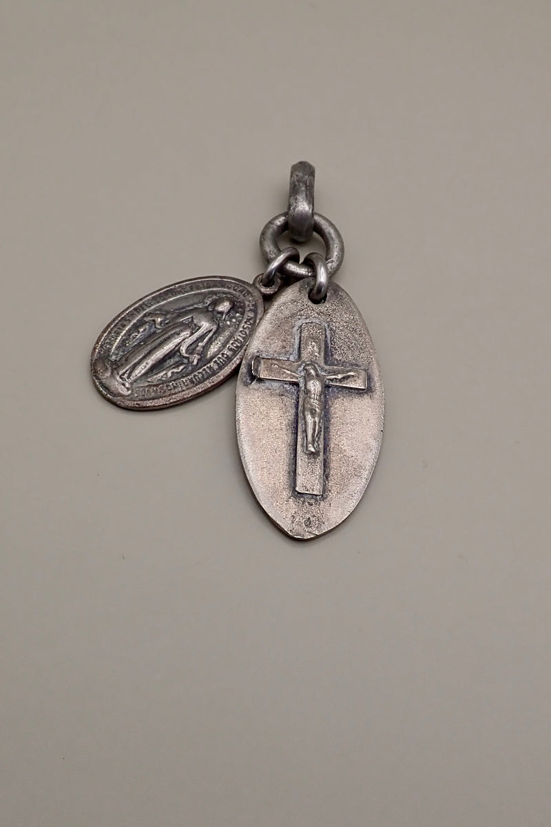 OVAL CROSS TAG & MEDAL PENDANT