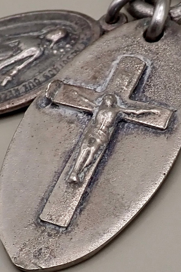 OVAL CROSS TAG & MEDAL PENDANT