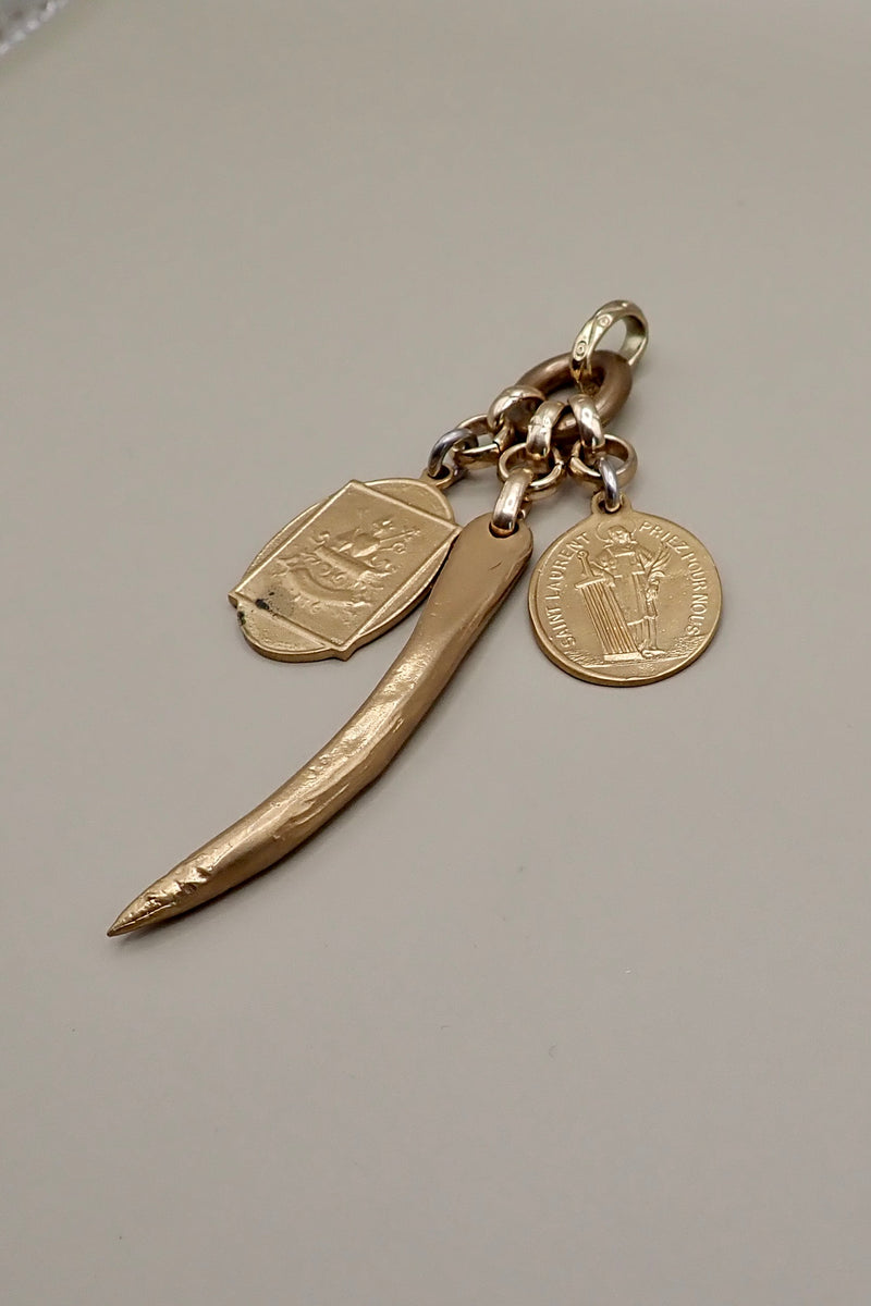 LONG HORN & MEDALS PENDANT
