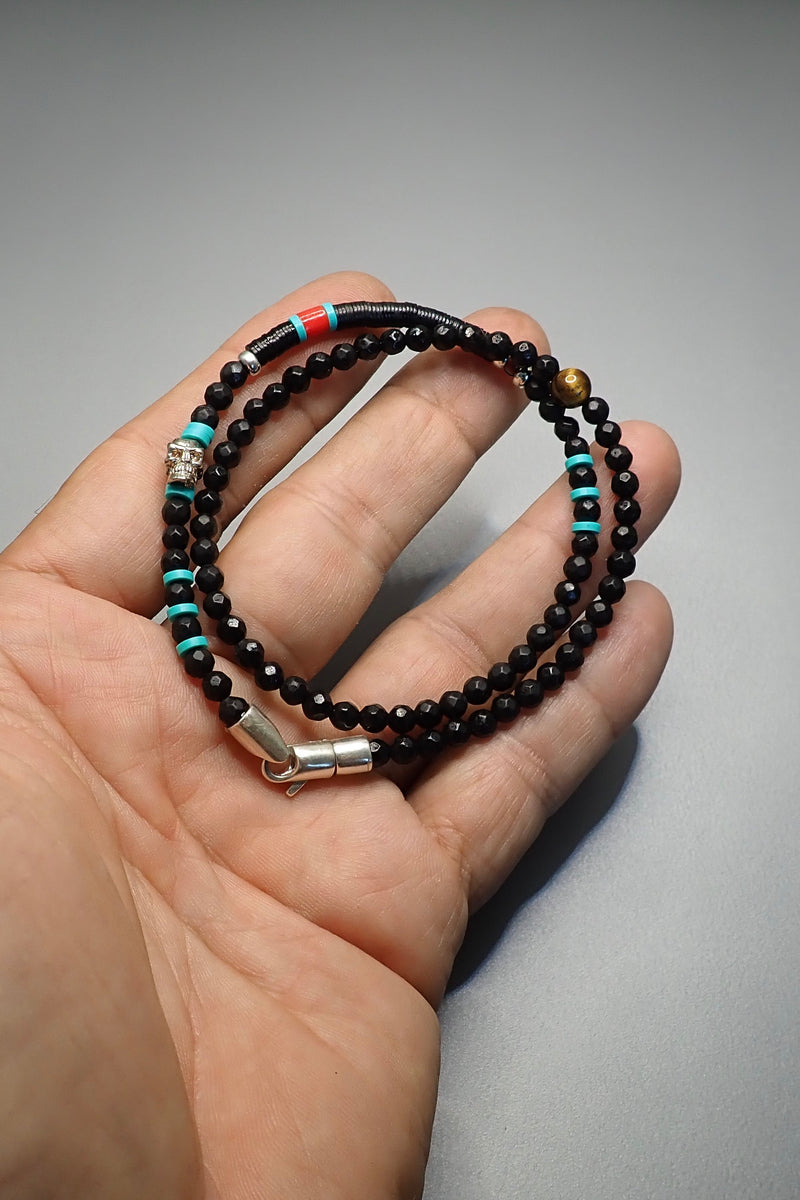 DOUBLE WRAP ONYX BRACELET- one made