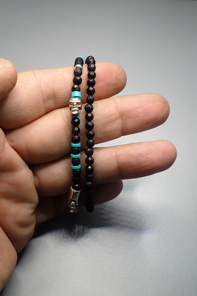 DOUBLE WRAP ONYX BRACELET- one made