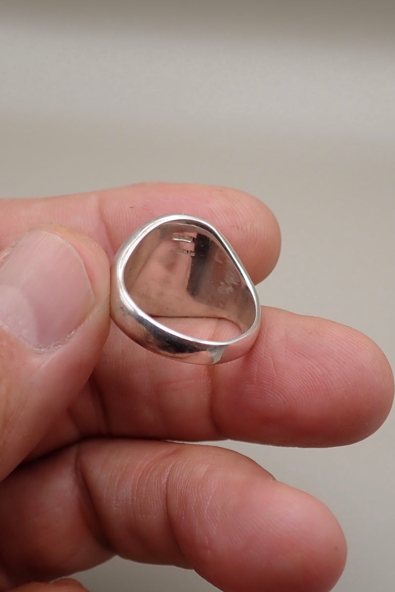 SILVER CREST ARM RING