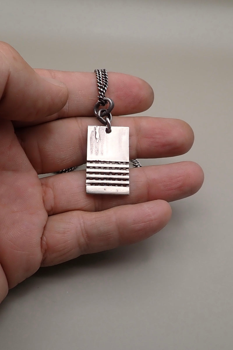 LASER CUT TAG NECKLACE