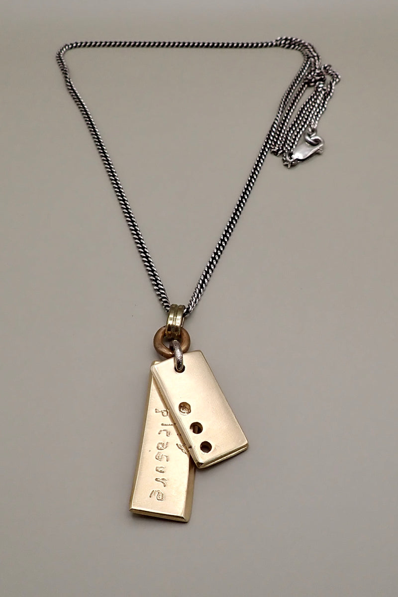 DOUBLE TAGS NECKLACE