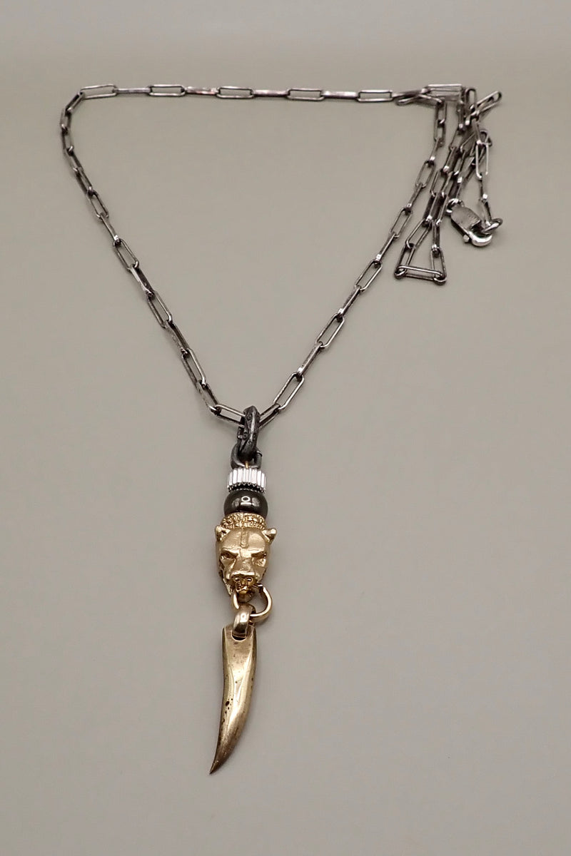 LION HEAD TOOTH PENDANT