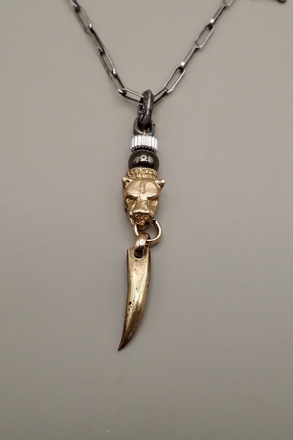 LION HEAD TOOTH PENDANT