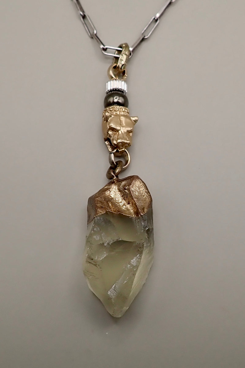 ROCK CRYSTAL LION NECKLACE
