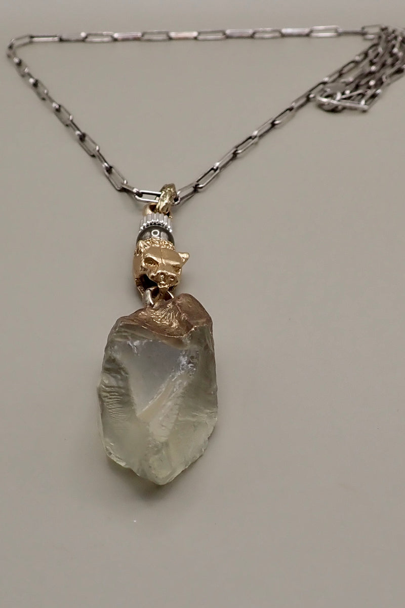 ROCK CRYSTAL LION NECKLACE