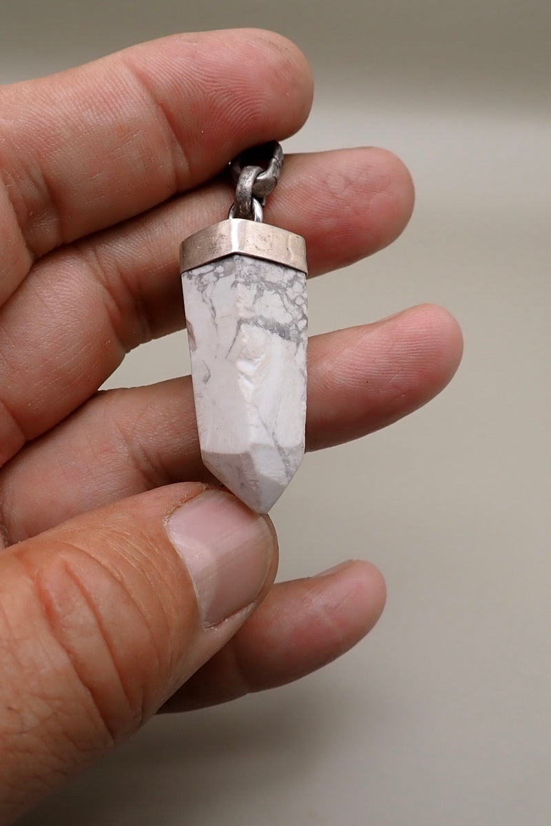 WHITE CRYSTAL ROCK PENDANT