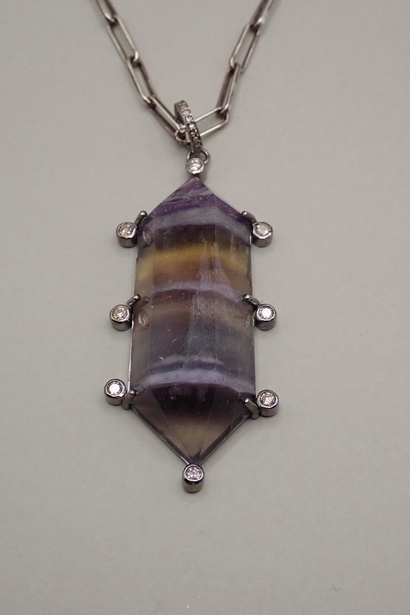 AMETHYST & DIAMONDS NECKLACE
