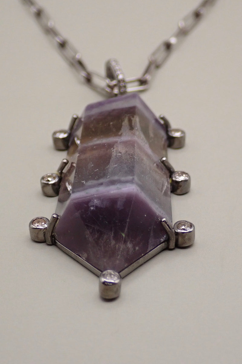 AMETHYST & DIAMONDS NECKLACE