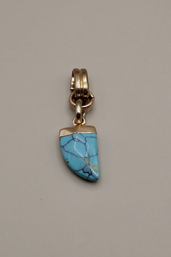 TURQUOISE TOOTH PENDANT