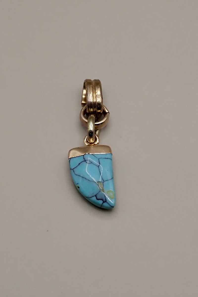 TURQUOISE TOOTH PENDANT
