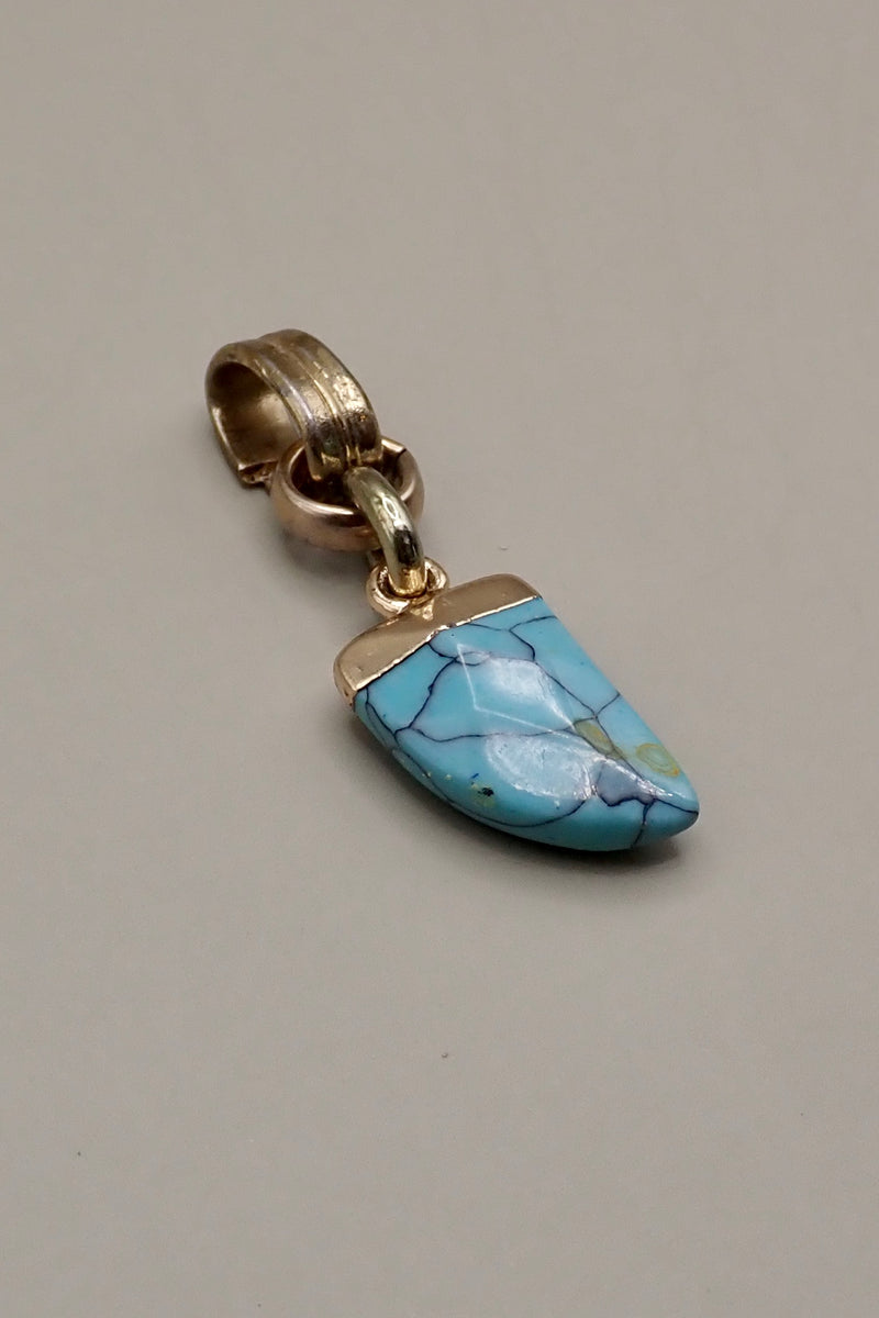 TURQUOISE TOOTH PENDANT