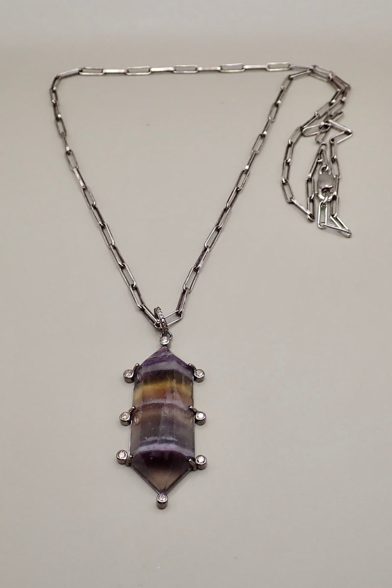 AMETHYST & DIAMONDS NECKLACE